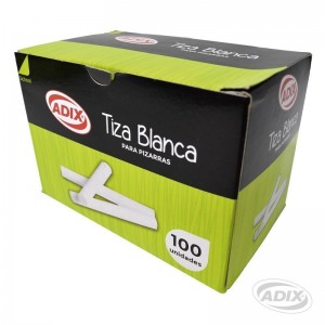 Tiza de color blanco 100 u